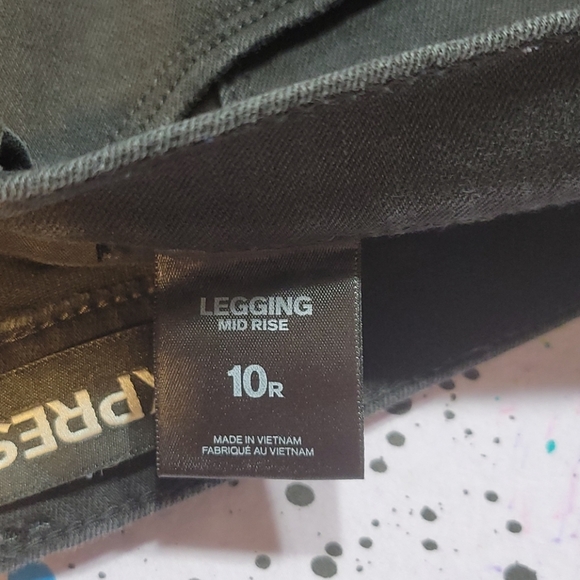 EXPRESS Mid Rise Distressed Jean Black Size 10 - Picture 7 of 7